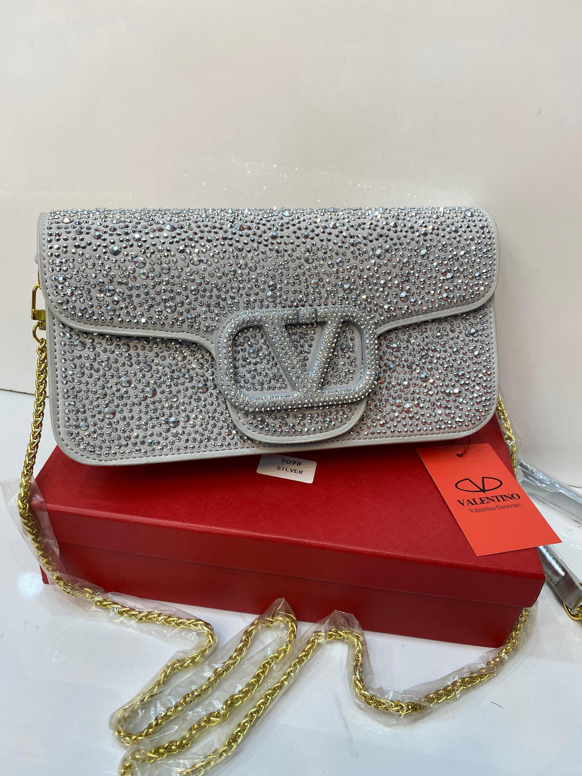 "V" Radiata Hand bag with Box